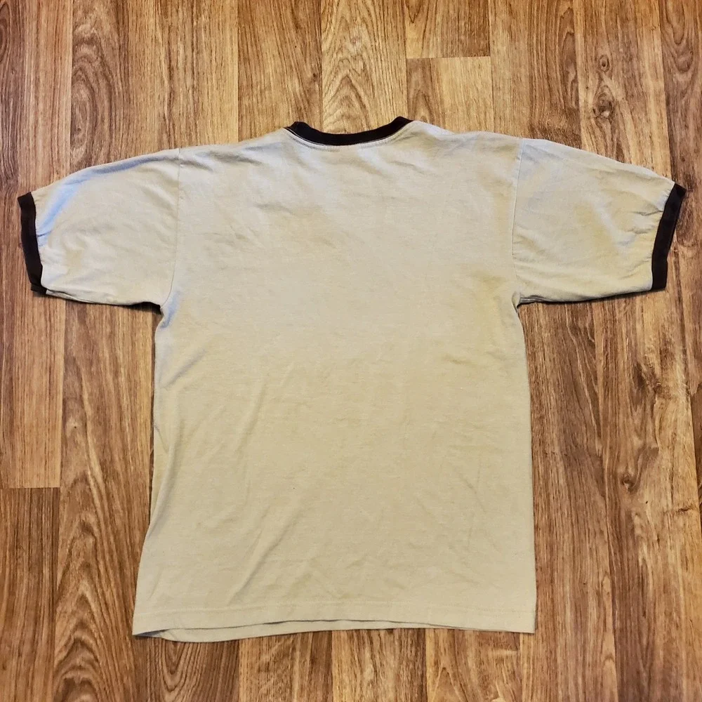Vintage Reno 911 Shirt Men Medium Tan Ringer Comedy Central 2004